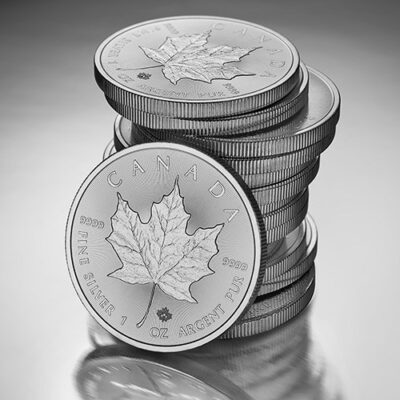 Zilveren munten Maple Leaf 1 troy ounce